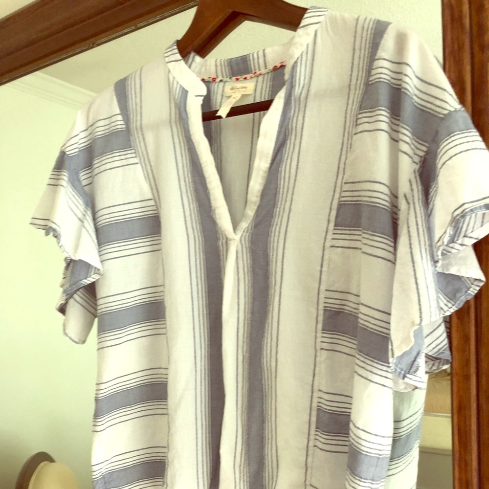 Blue & white ladies Matilda Jane top